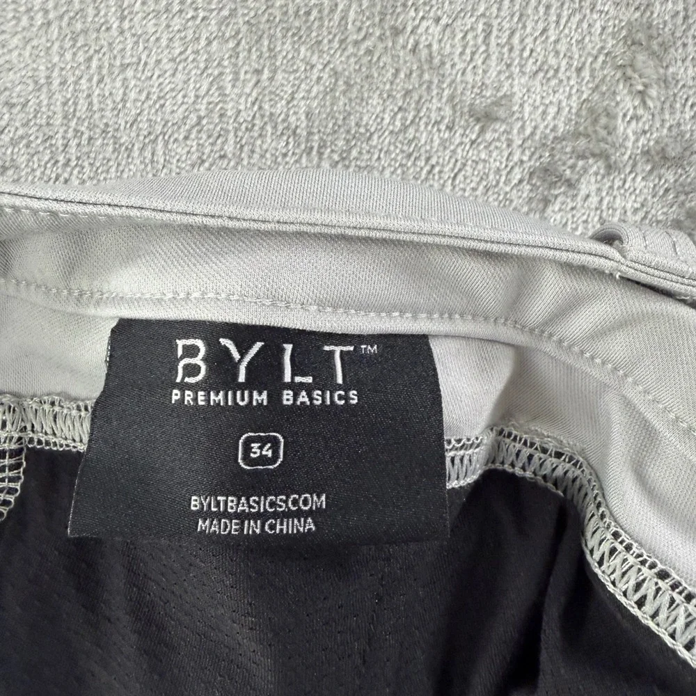 BYLT Premium Basics Mens Everyday Shorts 2.0 Grey Size 34 Stretch Performance